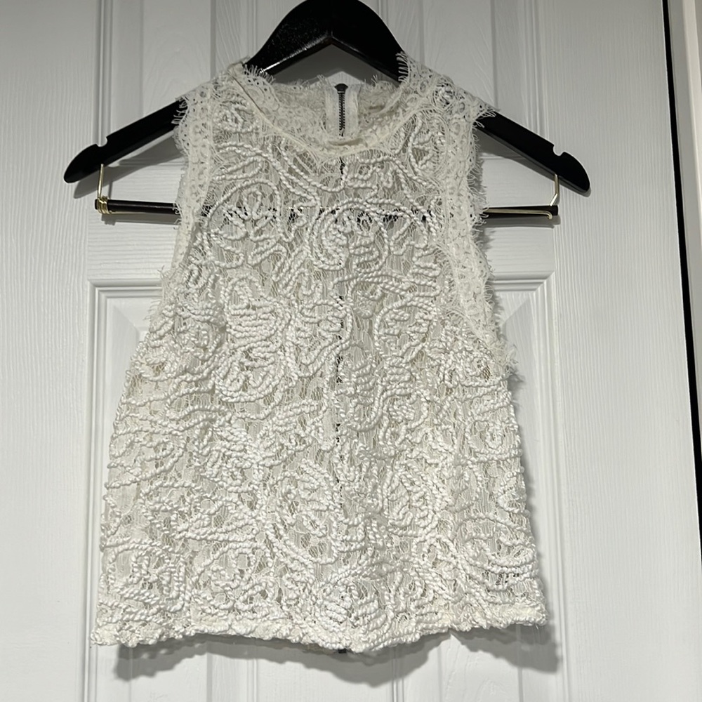 Zara | Trafaluc Lace Tank With Back Zipper - Women's M